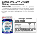 Mega D3 + Vitamina K2MK-7 Sunfood 500mg 60Softgels