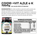 Coq10 + Vitamina A,D,E e K Sunfood 700mg 60Caps