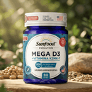 Mega D3 + Vitamina K2MK-7 Sunfood 500mg 60Softgels