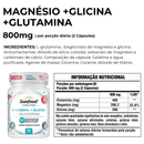 Magnésio +Glicina +Glutamina Sunfood 800mg 60Caps
